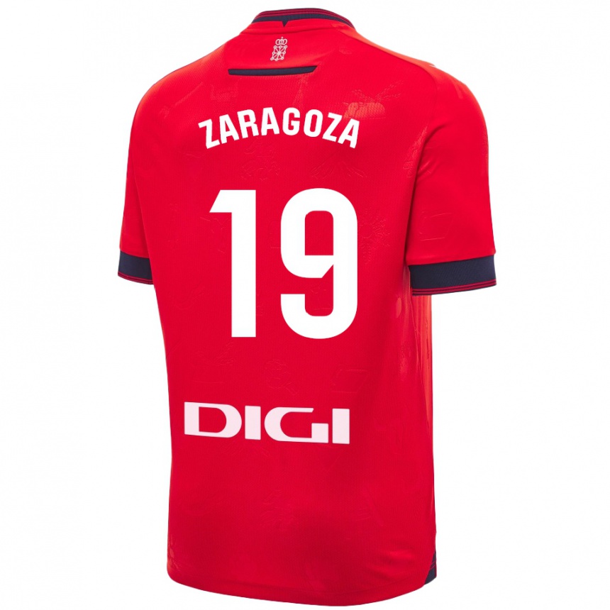 Enfant Football Maillot Bryan Zaragoza #19 Rouge Blanc Tenues Domicile 2024/25 Canada