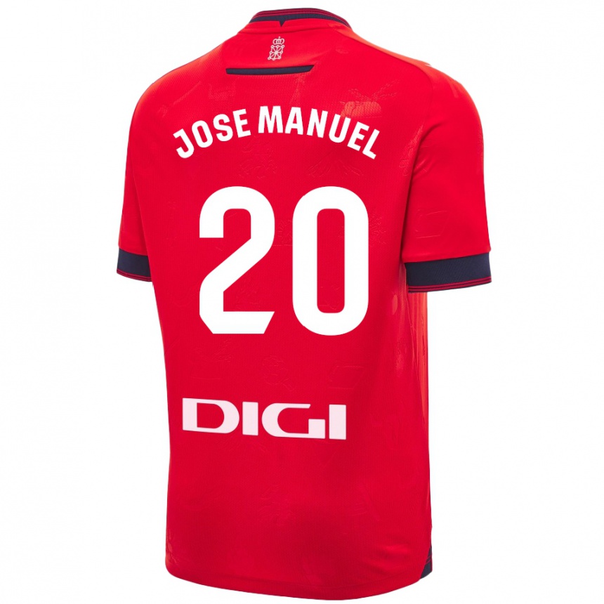 Enfant Football Maillot José Manuel Arnáiz #20 Rouge Blanc Tenues Domicile 2024/25 Canada