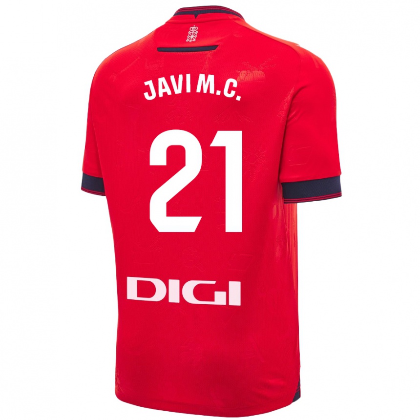 Enfant Football Maillot Javi Martínez #21 Rouge Blanc Tenues Domicile 2024/25 Canada