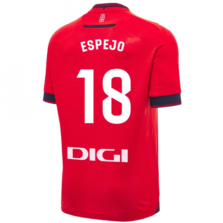 Enfant Football Maillot Diego Espejo #18 Rouge Blanc Tenues Domicile 2024/25 Canada