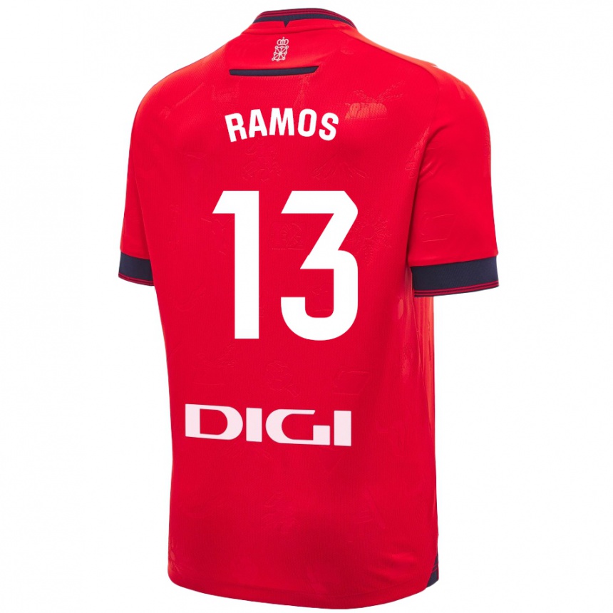 Enfant Football Maillot Darío Ramos #13 Rouge Blanc Tenues Domicile 2024/25 Canada