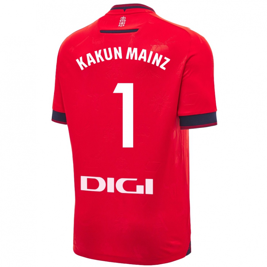 Enfant Football Maillot Kakun Mainz #1 Rouge Blanc Tenues Domicile 2024/25 Canada