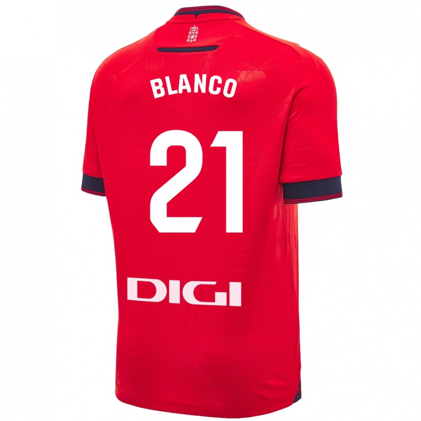 Enfant Football Maillot Alexia Blanco Llacuno #21 Rouge Blanc Tenues Domicile 2024/25 Canada