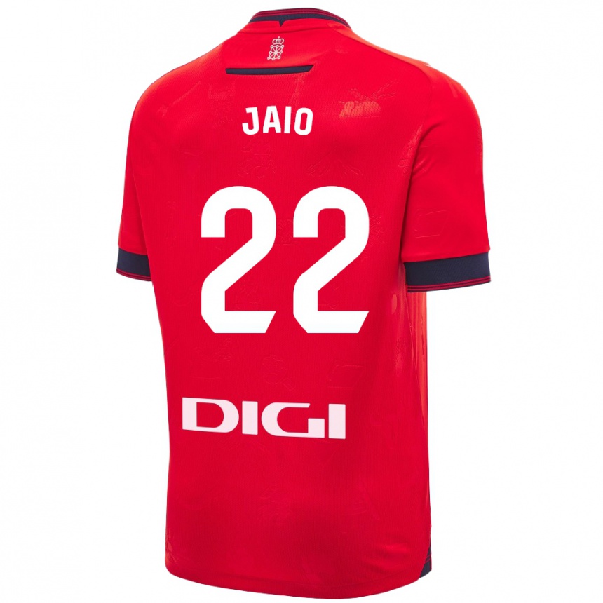 Enfant Football Maillot Jaione Larraiotz Senosiain #22 Rouge Blanc Tenues Domicile 2024/25 Canada