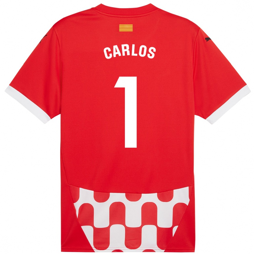 Kids Football Juan Carlos #1 Red White Home Jersey 2024/25 T-Shirt Canada