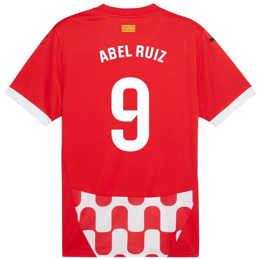 Kids Football Abel Ruiz #9 Red White Home Jersey 2024/25 T-Shirt Canada