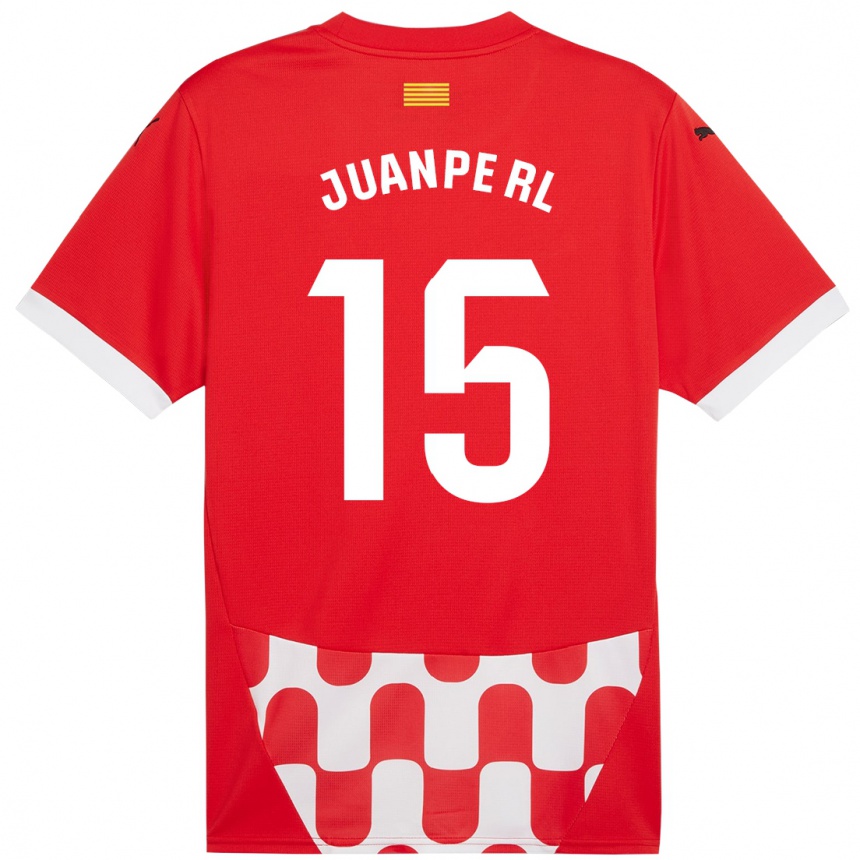 Kids Football Juanpe #15 Red White Home Jersey 2024/25 T-Shirt Canada