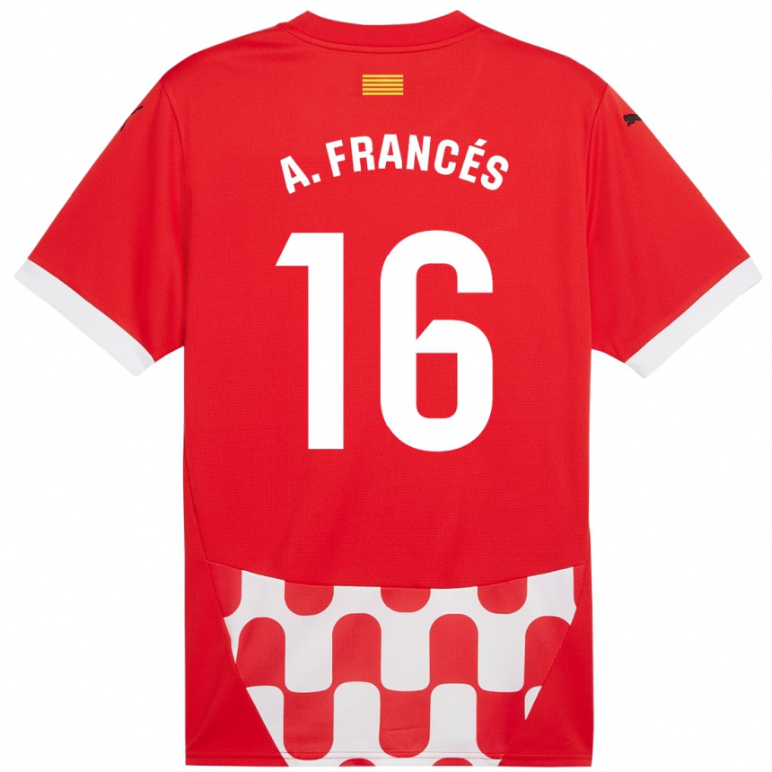 Enfant Football Maillot Alejandro Francés #16 Rouge Blanc Tenues Domicile 2024/25 Canada