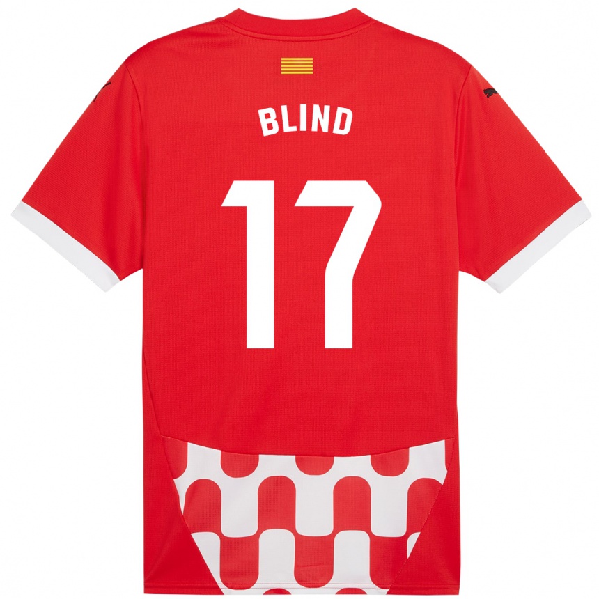 Enfant Football Maillot Daley Blind #17 Rouge Blanc Tenues Domicile 2024/25 Canada