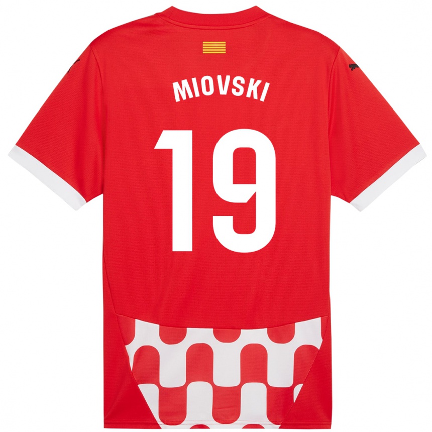 Kids Football Bojan Miovski #19 Red White Home Jersey 2024/25 T-Shirt Canada