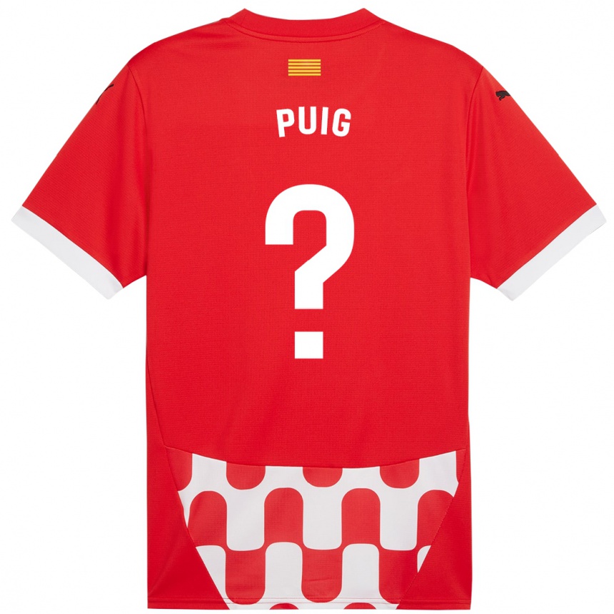 Kids Football Sergi Puig #0 Red White Home Jersey 2024/25 T-Shirt Canada