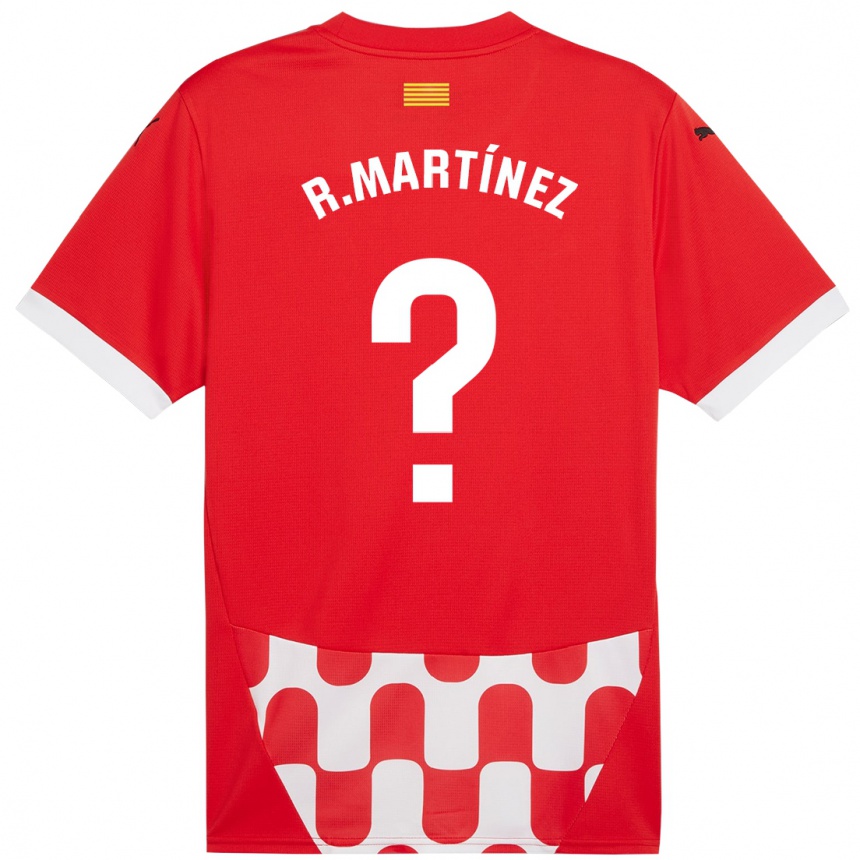 Kids Football Raúl Martínez #0 Red White Home Jersey 2024/25 T-Shirt Canada