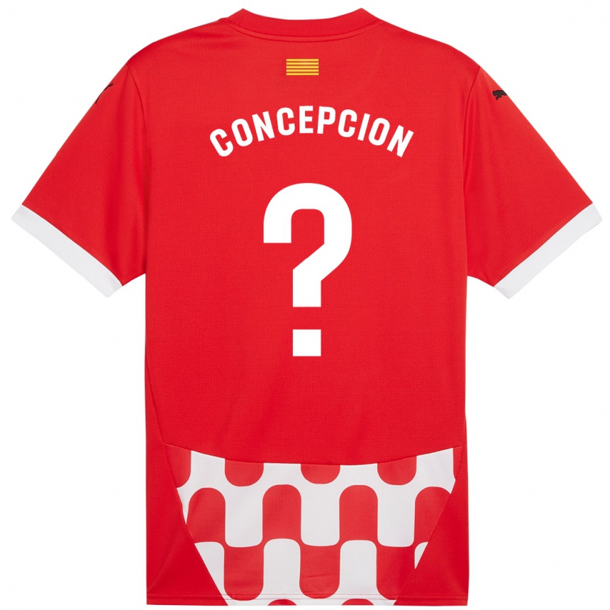 Kids Football Elian Concepción #0 Red White Home Jersey 2024/25 T-Shirt Canada