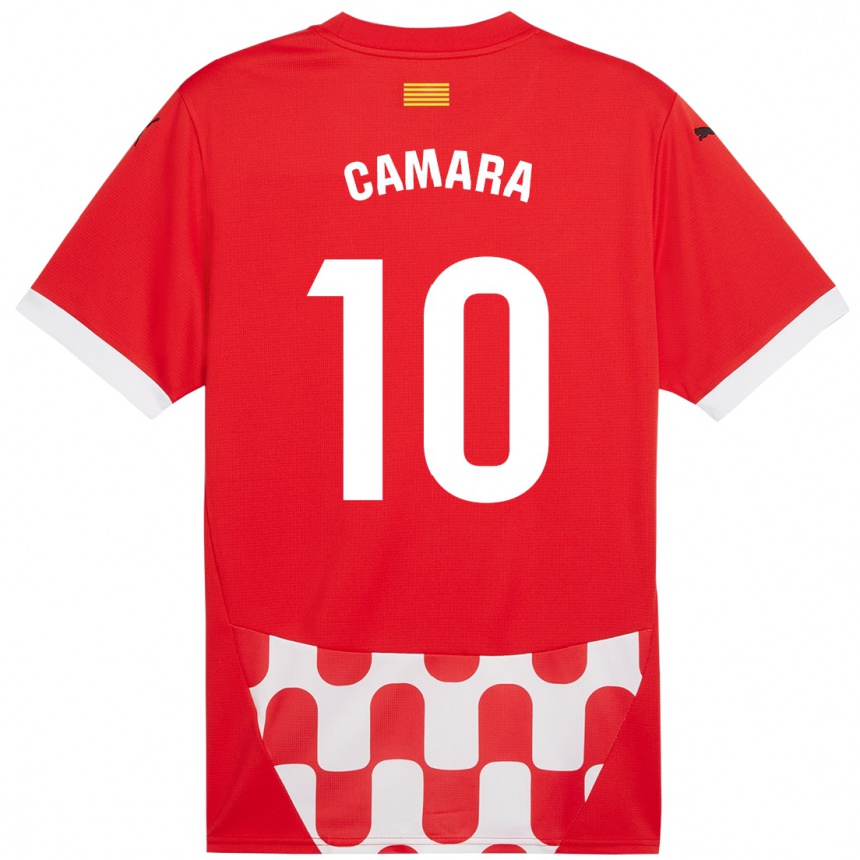 Enfant Football Maillot Dawda Camara #10 Rouge Blanc Tenues Domicile 2024/25 Canada