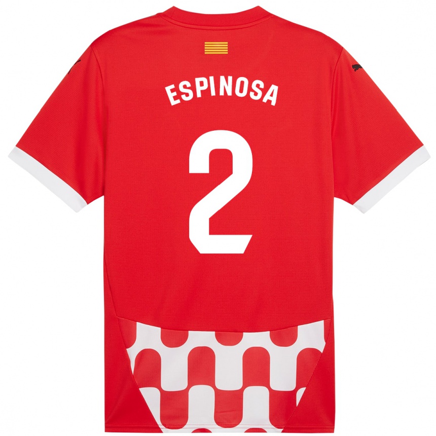 Kids Football Bernardo Espinosa #2 Red White Home Jersey 2024/25 T-Shirt Canada