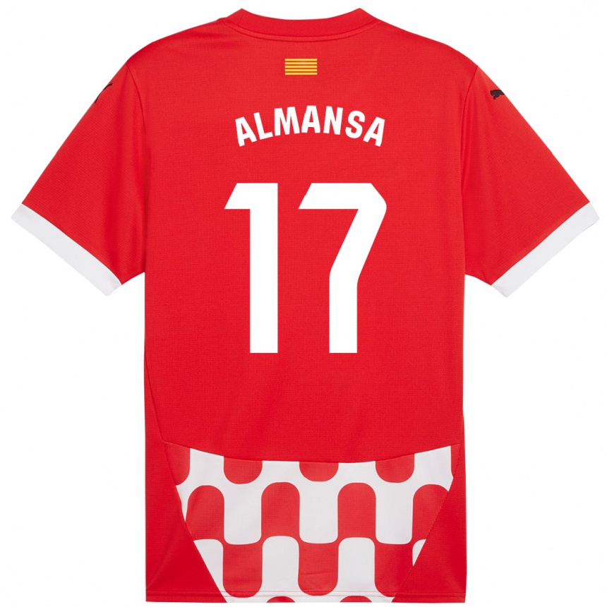 Kids Football Alex Almansa #17 Red White Home Jersey 2024/25 T-Shirt Canada