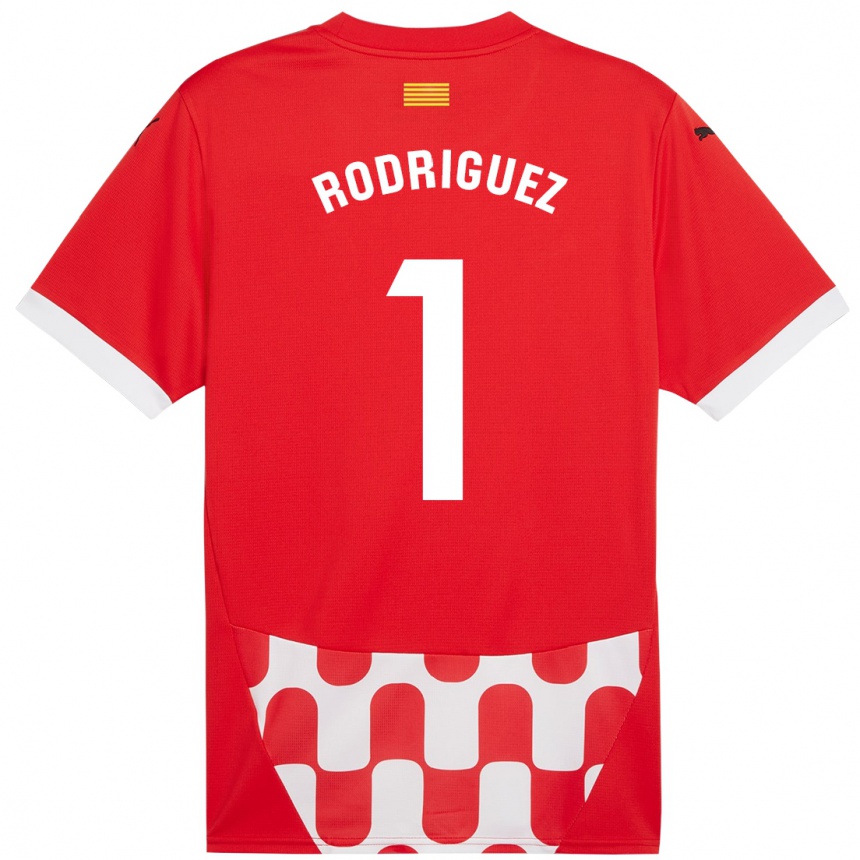 Kids Football Maria Rodríguez #1 Red White Home Jersey 2024/25 T-Shirt Canada