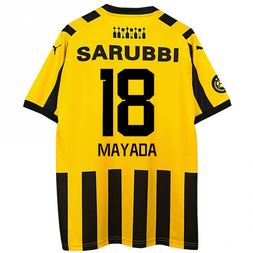 Enfant Football Maillot Camilo Mayada #18 Jaune Noir Tenues Domicile 2024/25 Canada