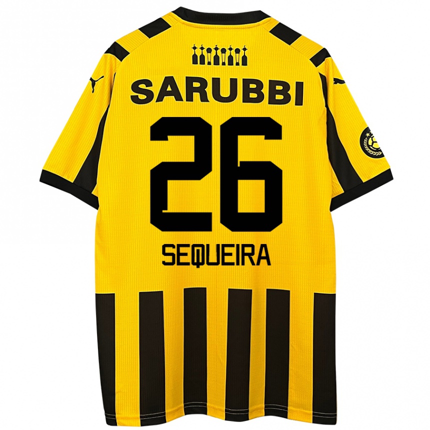 Enfant Football Maillot Leonardo Sequeira #26 Jaune Noir Tenues Domicile 2024/25 Canada