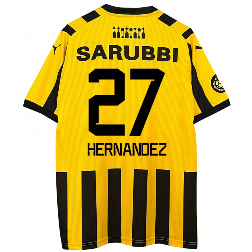 Kids Football Lucas Hernández #27 Yellow Black Home Jersey 2024/25 T-Shirt Canada