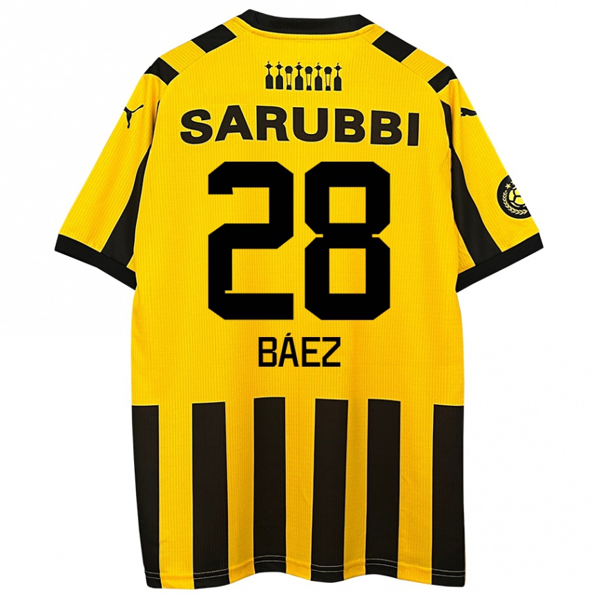 Kids Football Jaime Báez #28 Yellow Black Home Jersey 2024/25 T-Shirt Canada