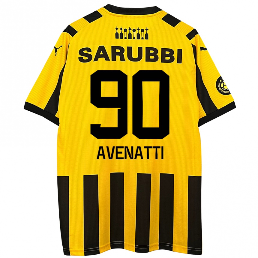 Kids Football Felipe Avenatti #90 Yellow Black Home Jersey 2024/25 T-Shirt Canada