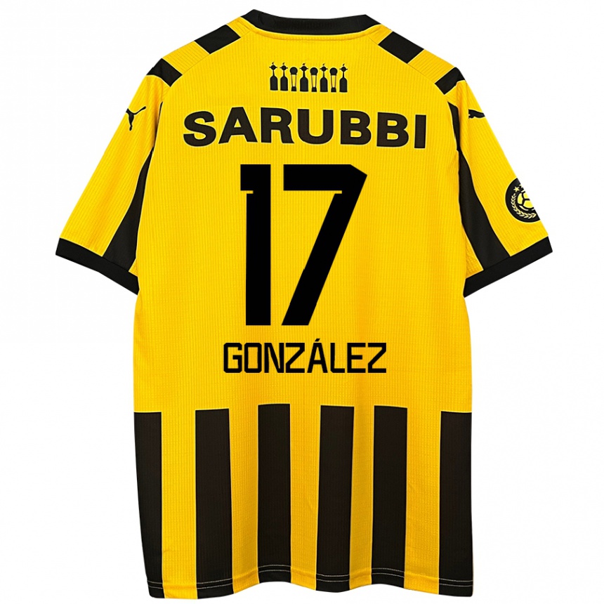 Enfant Football Maillot Luciano González #17 Jaune Noir Tenues Domicile 2024/25 Canada