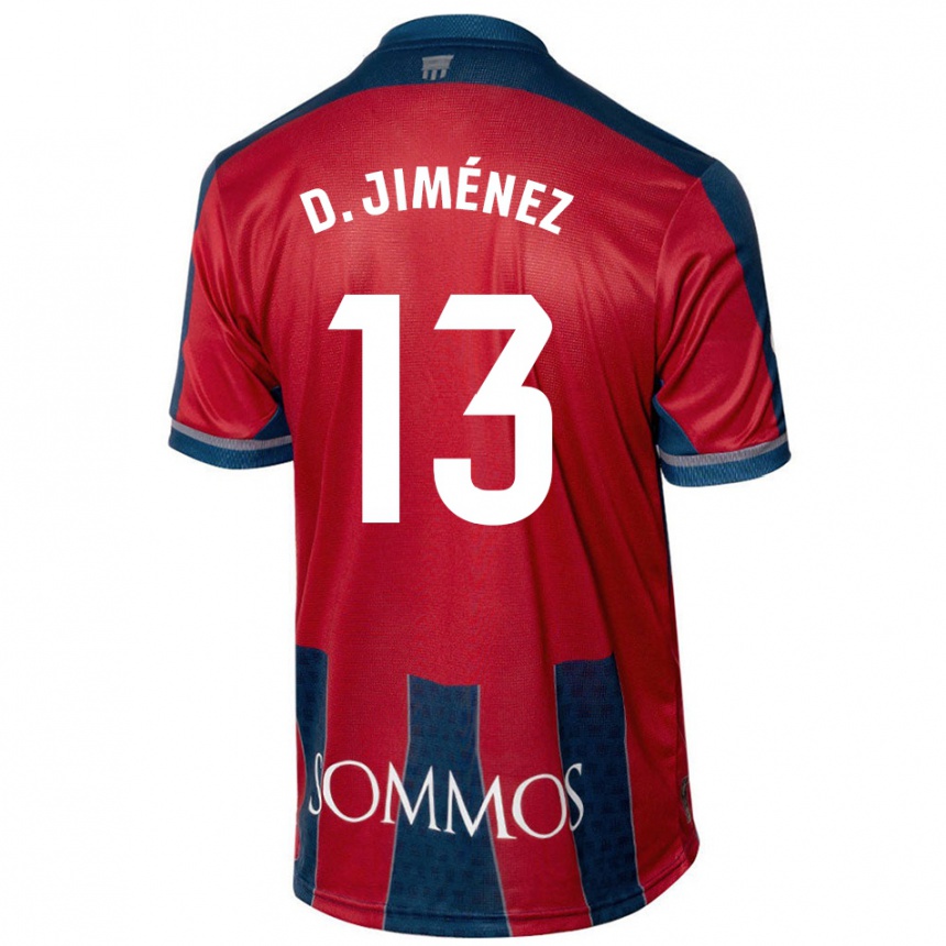 Kids Football Dani Jiménez #13 Red Blue Home Jersey 2024/25 T-Shirt Canada