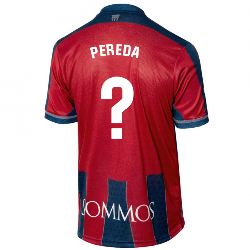 Enfant Football Maillot Adrián Pereda #0 Rouge Bleu Tenues Domicile 2024/25 Canada