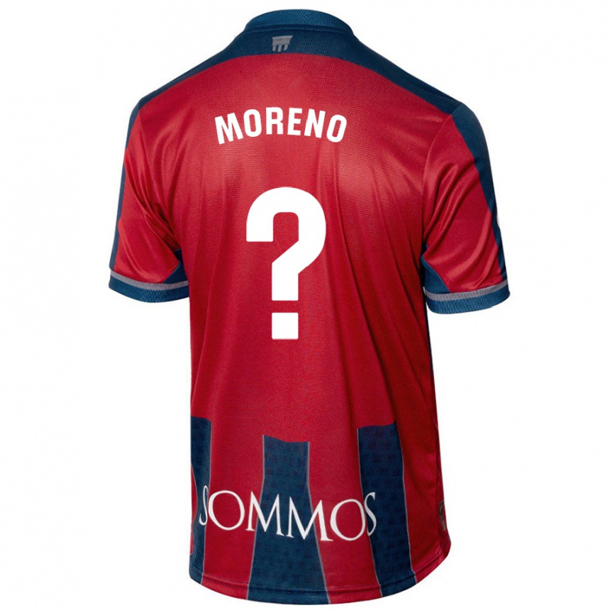 Kids Football Eloy Moreno #0 Red Blue Home Jersey 2024/25 T-Shirt Canada