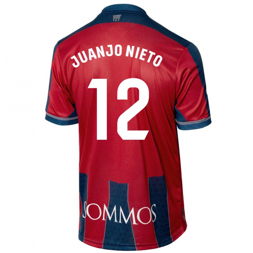 Kids Football Juanjo Nieto #12 Red Blue Home Jersey 2024/25 T-Shirt Canada