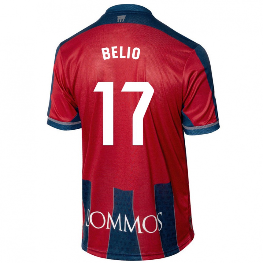 Enfant Football Maillot Marta Belio #17 Rouge Bleu Tenues Domicile 2024/25 Canada