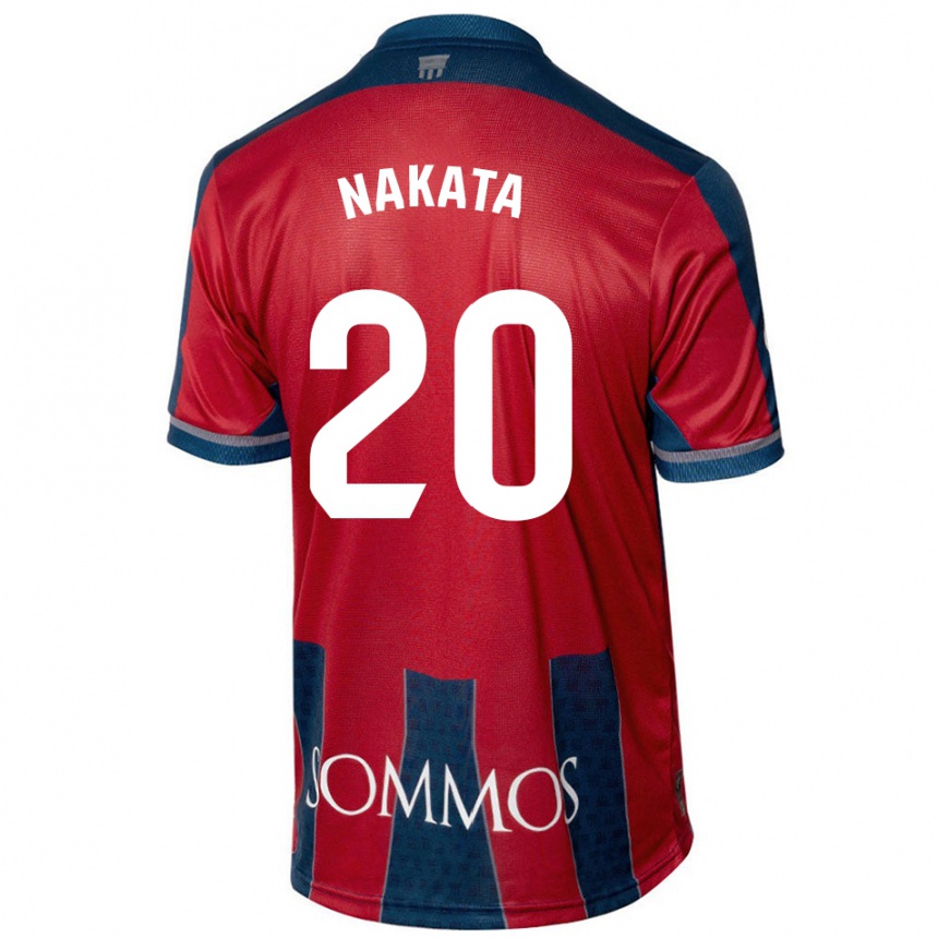 Enfant Football Maillot Yuki Nakata #20 Rouge Bleu Tenues Domicile 2024/25 Canada