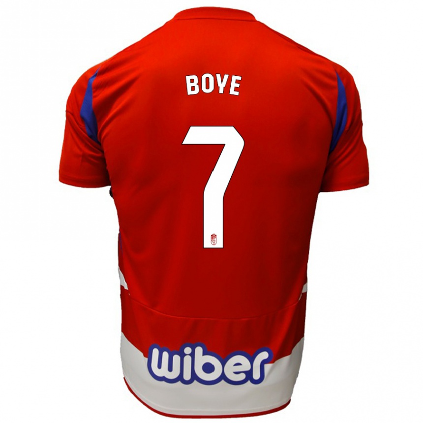 Enfant Football Maillot Lucas Boyé #7 Rouge Blanc Bleu Tenues Domicile 2024/25 Canada