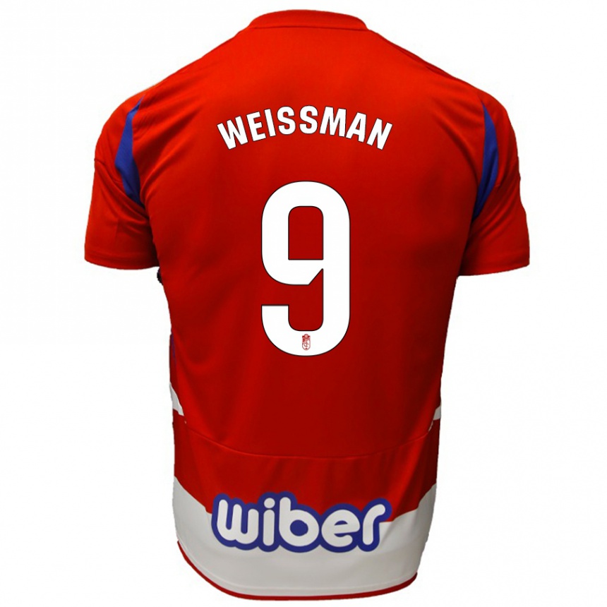 Kids Football Shon Weissman #9 Red White Blue Home Jersey 2024/25 T-Shirt Canada