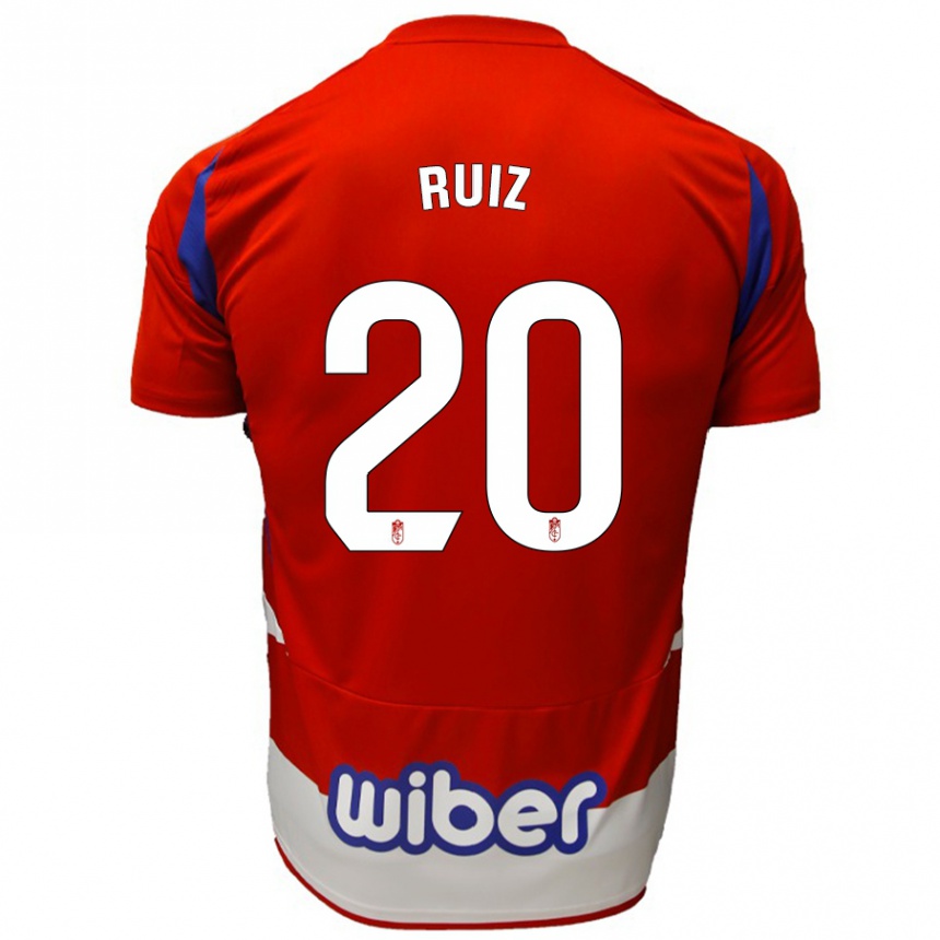 Enfant Football Maillot Sergio Ruiz #20 Rouge Blanc Bleu Tenues Domicile 2024/25 Canada