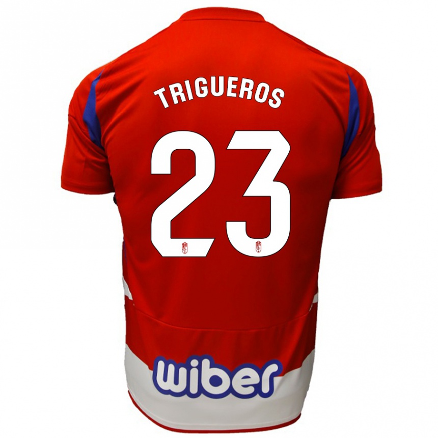 Kids Football Manu Trigueros #23 Red White Blue Home Jersey 2024/25 T-Shirt Canada