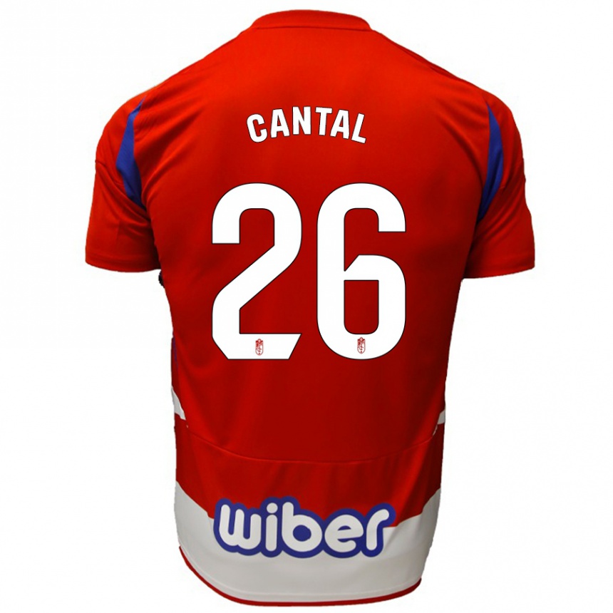 Kids Football Paco Cantal #26 Red White Blue Home Jersey 2024/25 T-Shirt Canada