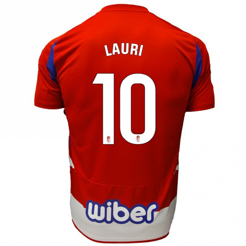 Enfant Football Maillot Lauri #10 Rouge Blanc Bleu Tenues Domicile 2024/25 Canada