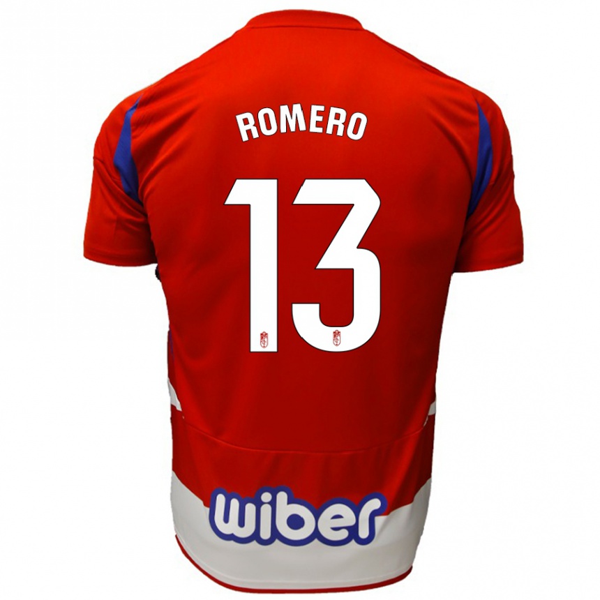 Enfant Football Maillot Andrea Romero #13 Rouge Blanc Bleu Tenues Domicile 2024/25 Canada