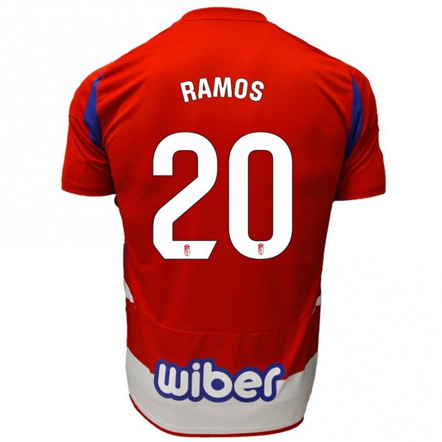 Enfant Football Maillot Lucía Ramos #20 Rouge Blanc Bleu Tenues Domicile 2024/25 Canada