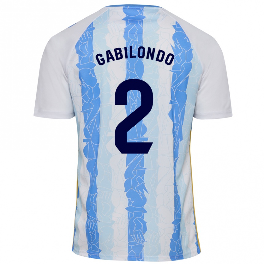 Enfant Football Maillot Jokin Gabilondo #2 Blanc Bleu Tenues Domicile 2024/25 Canada