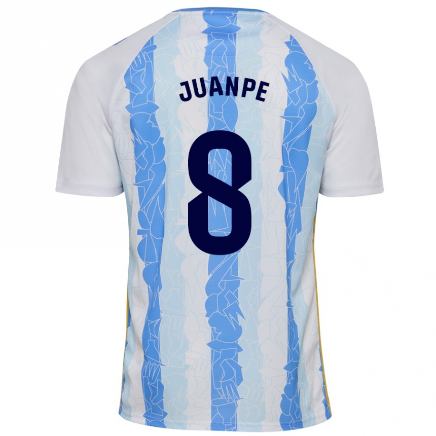 Enfant Football Maillot Juanpe #8 Blanc Bleu Tenues Domicile 2024/25 Canada