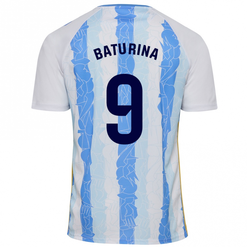 Kids Football Roko Baturina #9 White Blue Home Jersey 2024/25 T-Shirt Canada