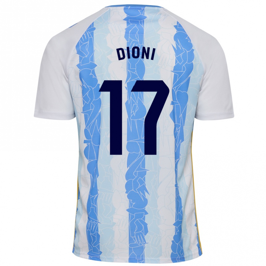 Kids Football Dioni #17 White Blue Home Jersey 2024/25 T-Shirt Canada