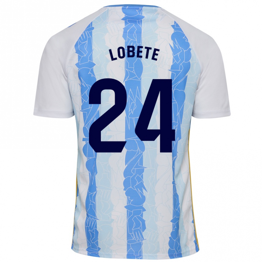 Enfant Football Maillot Julen Lobete #24 Blanc Bleu Tenues Domicile 2024/25 Canada