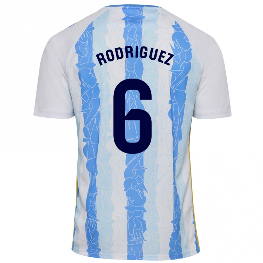 Kids Football Rafa Rodríguez #6 White Blue Home Jersey 2024/25 T-Shirt Canada