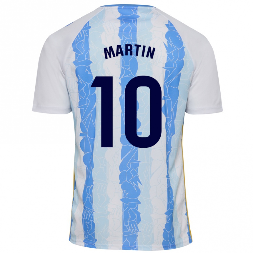 Enfant Football Maillot Jesús Martín #10 Blanc Bleu Tenues Domicile 2024/25 Canada