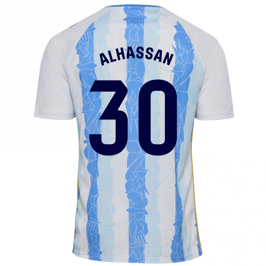 Enfant Football Maillot Mubarak Alhassan #30 Blanc Bleu Tenues Domicile 2024/25 Canada