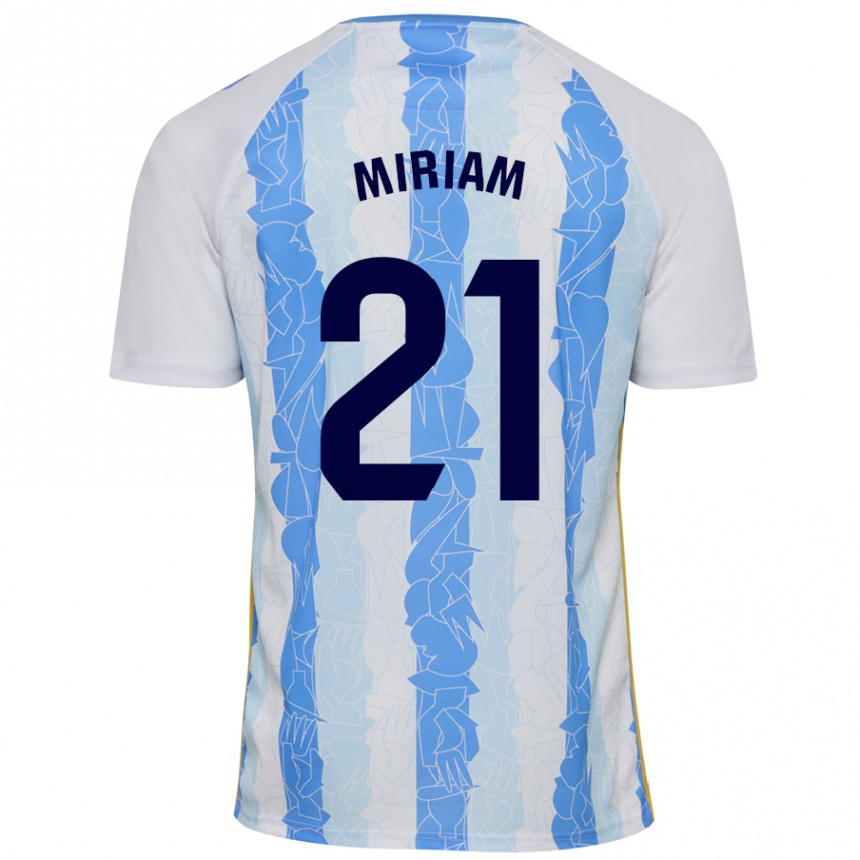 Kids Football Míriam #21 White Blue Home Jersey 2024/25 T-Shirt Canada